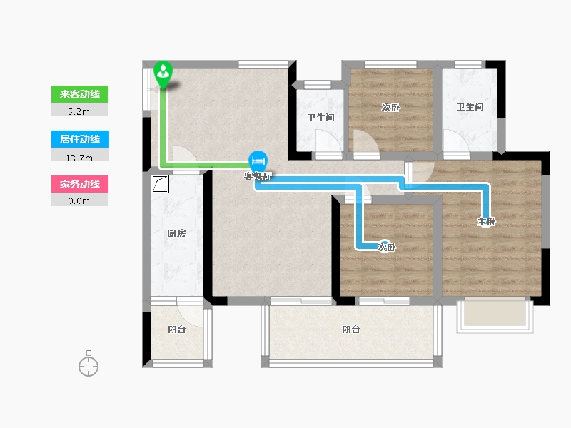 重庆-重庆市-中建·瑜和城-79.61-户型库-动静线