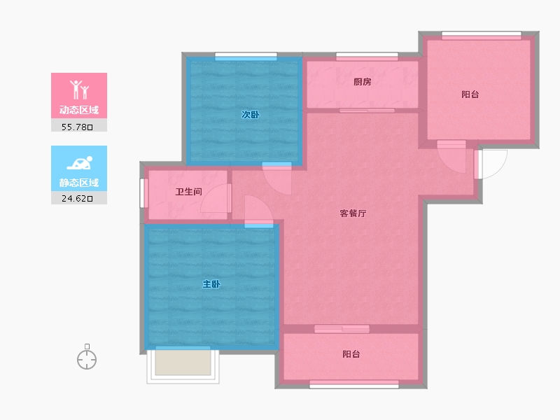 安徽省-合肥市-京冠紫玉华府-71.20-户型库-动静分区