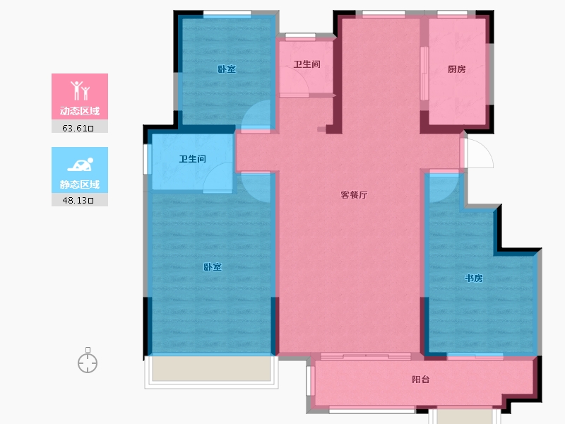 山东省-滨州市-中梁首府-100.00-户型库-动静分区