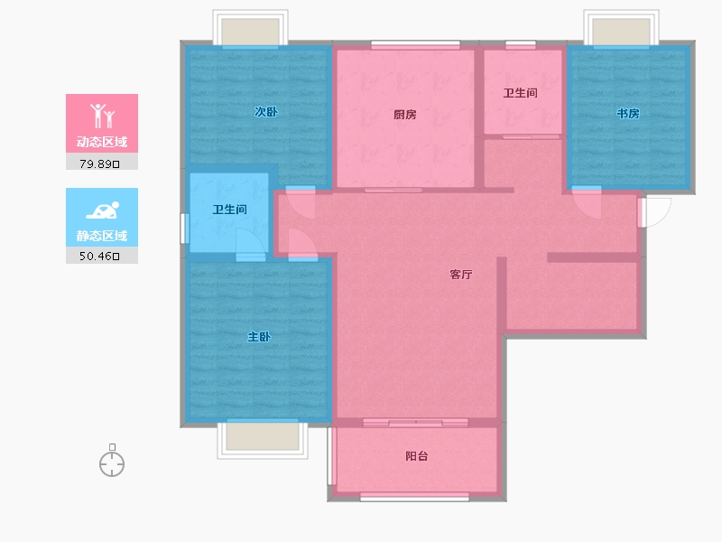 江苏省-盐城市-紫御府-116.80-户型库-动静分区