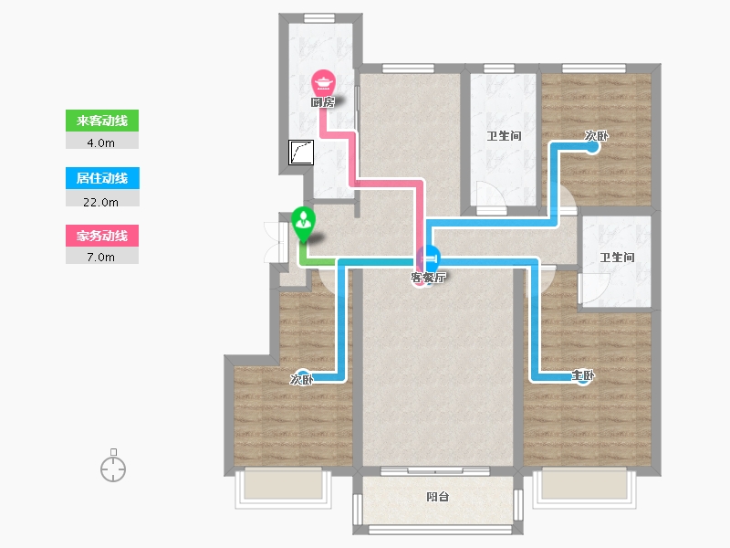 吉林省-松原市-鸿盛国际城-101.42-户型库-动静线