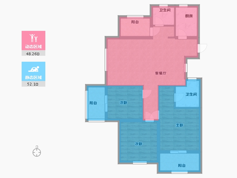 江苏省-盐城市-天居上尚城-89.40-户型库-动静分区