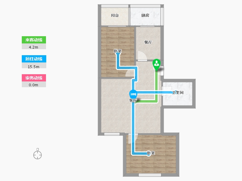 辽宁省-大连市-星台花园一期-67.10-户型库-动静线