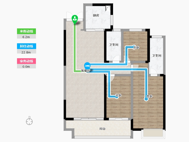 江苏省-宿迁市-帝景天悦-111.20-户型库-动静线