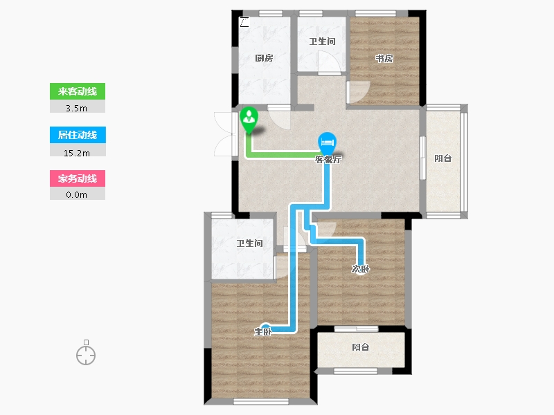 浙江省-绍兴市-锦江丁香园-92.50-户型库-动静线