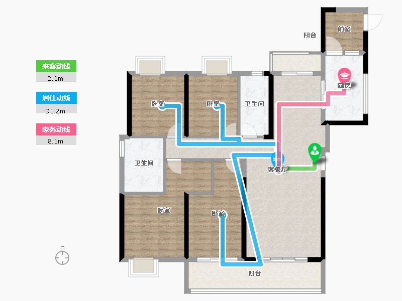 江西省-南昌市-富力-129.99-户型库-动静线