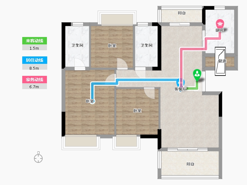 湖北省-宜昌市-名都状元府-97.00-户型库-动静线