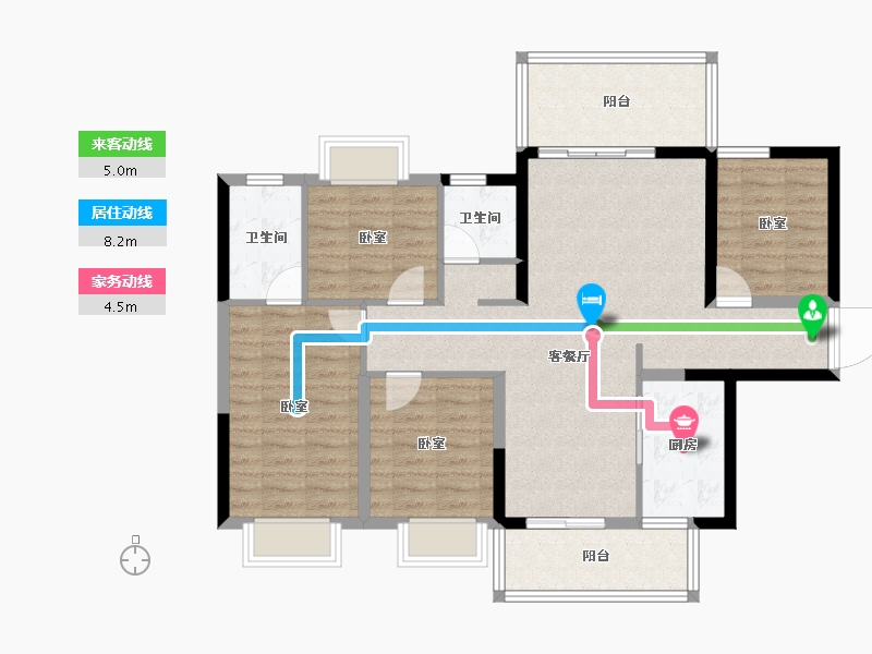 广西壮族自治区-南宁市-美林湾-102.46-户型库-动静线