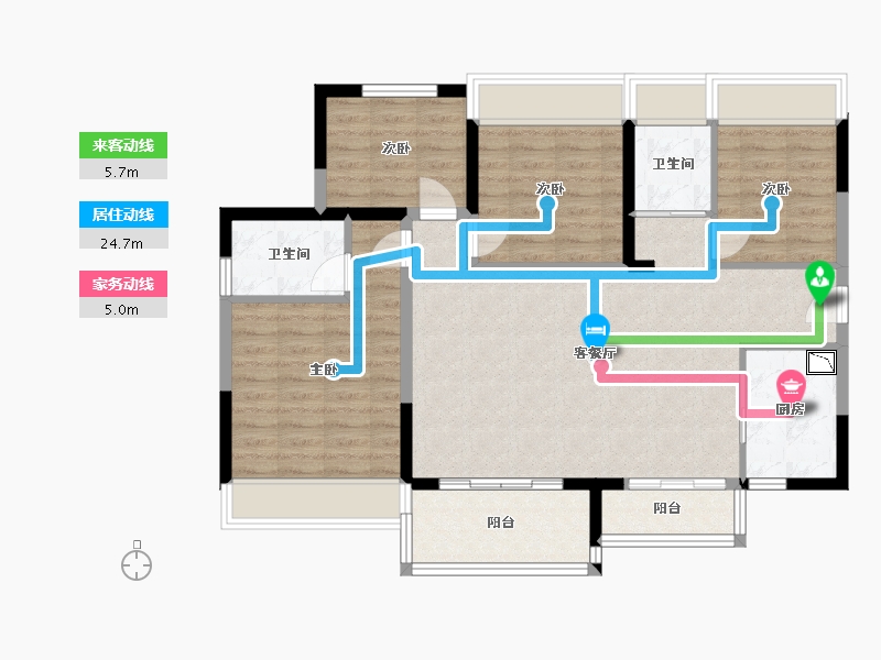 四川省-达州市-碧桂园凤凰台-97.73-户型库-动静线