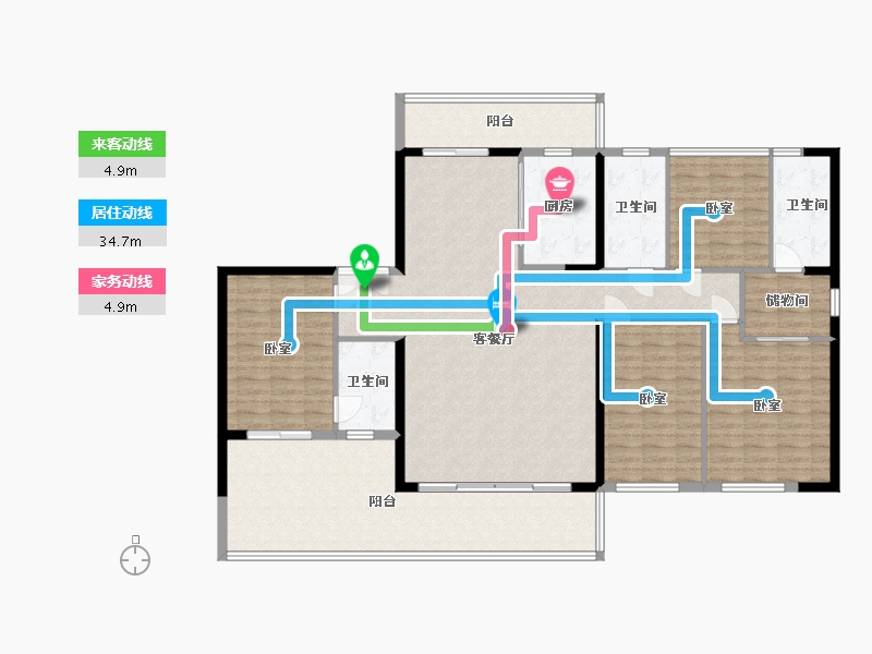 湖北省-宜昌市-名都华府-168.01-户型库-动静线