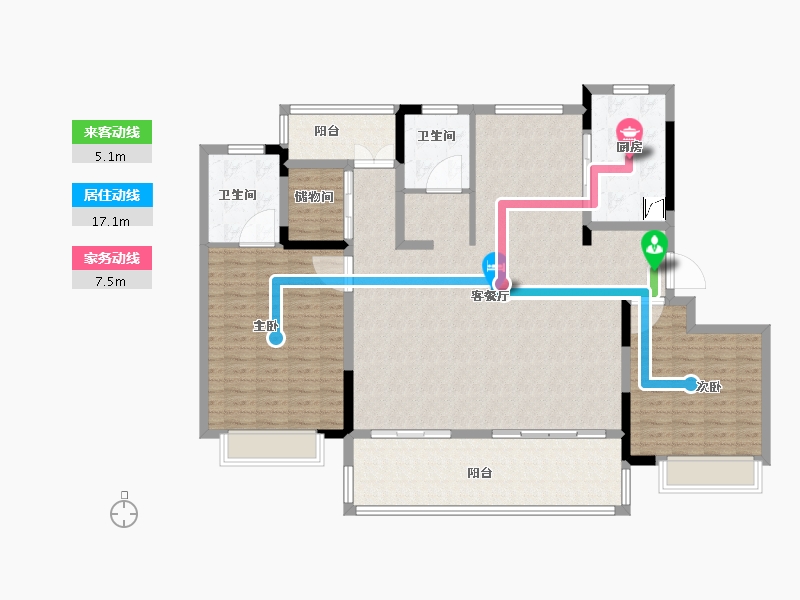 安徽省-合肥市-置地瑞玺-150.01-户型库-动静线