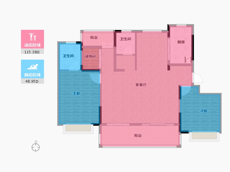 安徽省-合肥市-置地瑞玺-150.01-户型库-动静分区