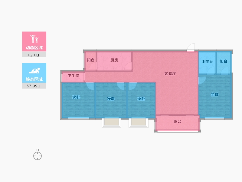 广东省-佛山市-普君新城-109.93-户型库-动静分区