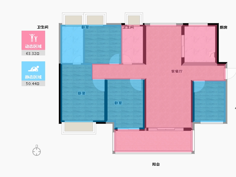 广东省-佛山市-实地紫藤公馆-102.00-户型库-动静分区