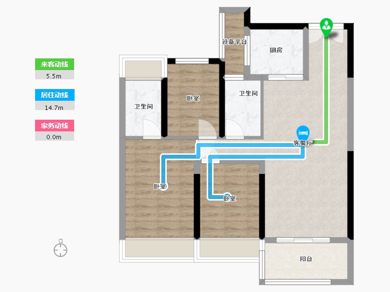 湖北省-十堰市-汉成世家-79.48-户型库-动静线