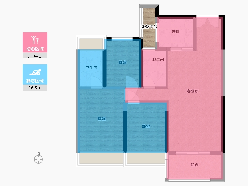 湖北省-十堰市-汉成世家-79.48-户型库-动静分区