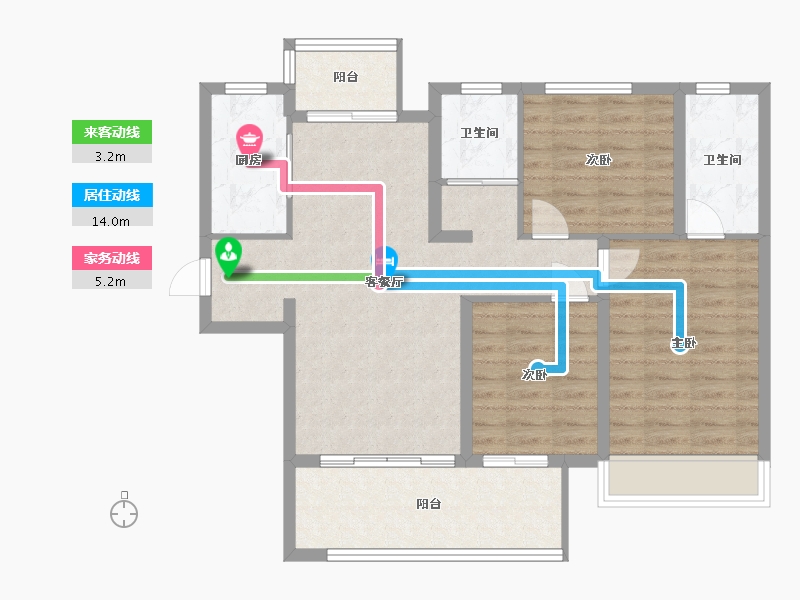 河南省-许昌市-天明雅园-91.01-户型库-动静线