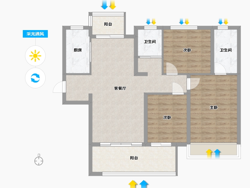 河南省-许昌市-天明雅园-91.01-户型库-采光通风