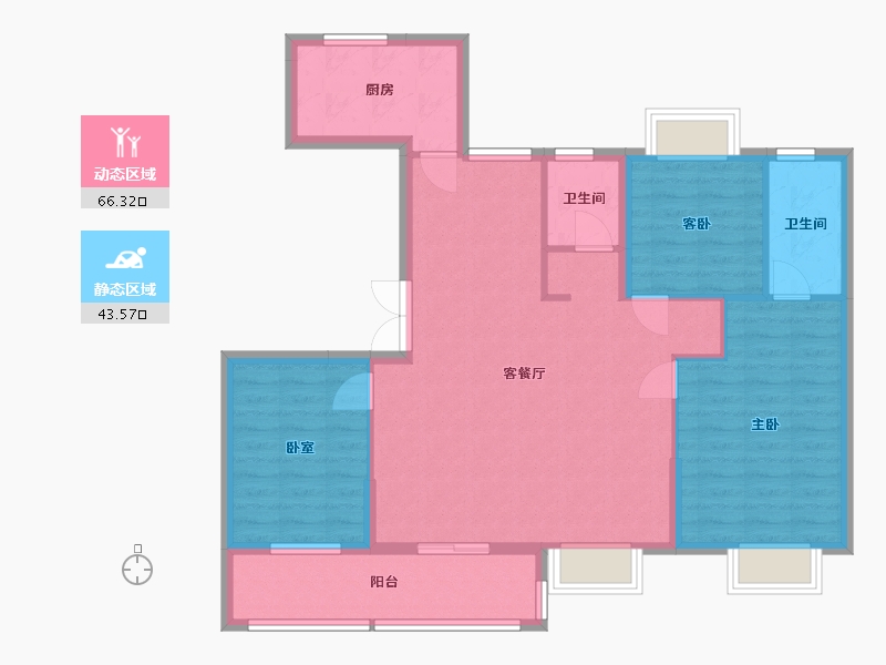 湖北省-襄阳市-东泰壹号院-99.26-户型库-动静分区