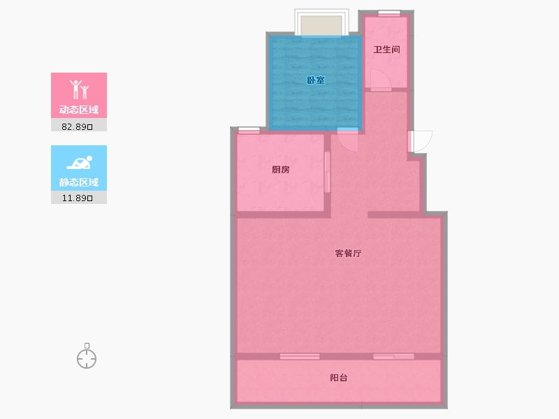 湖北省-襄阳市-民发·东著-85.20-户型库-动静分区