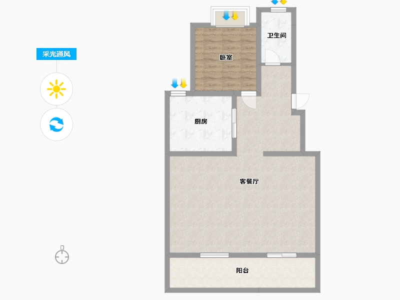 湖北省-襄阳市-民发·东著-85.20-户型库-采光通风