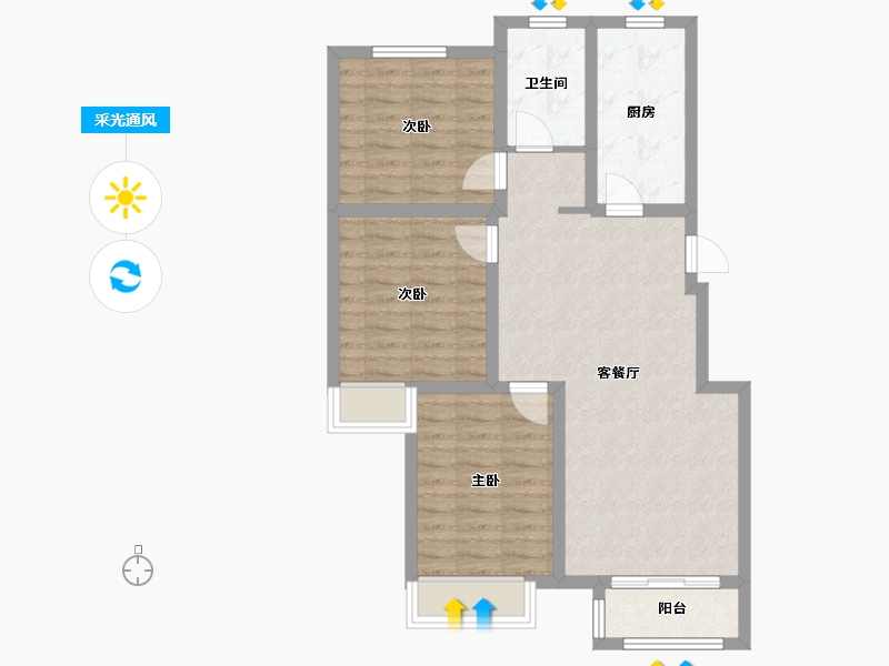 河北省-保定市-哈罗城-78.18-户型库-采光通风