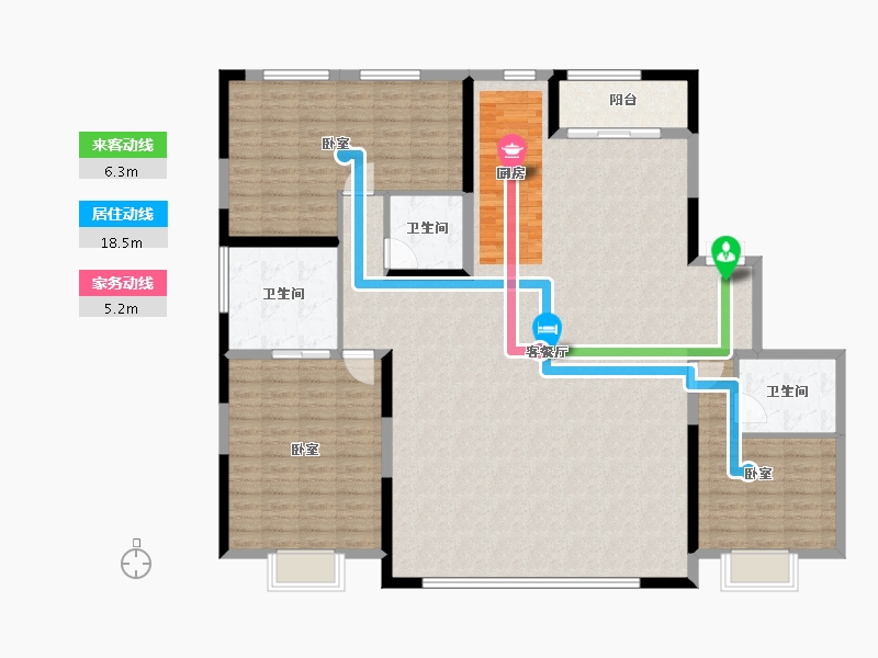 陕西省-西安市-鑫苑府-164.94-户型库-动静线