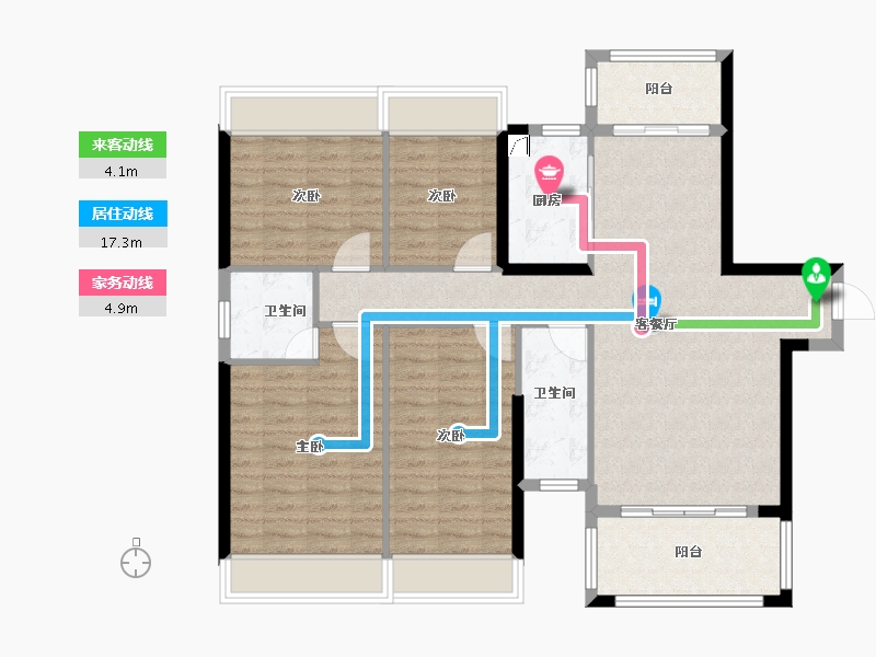 广东省-肇庆市-　天玺御璟园-111.00-户型库-动静线