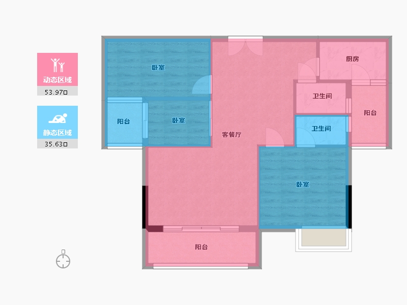 湖北省-黄石市-东方装饰城五期-81.01-户型库-动静分区