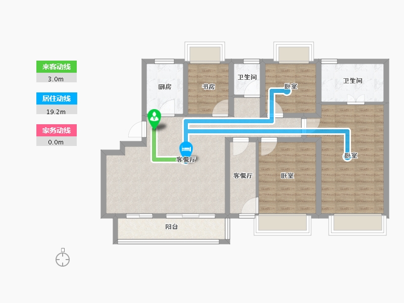 江苏省-南京市-半山云邸-93.45-户型库-动静线