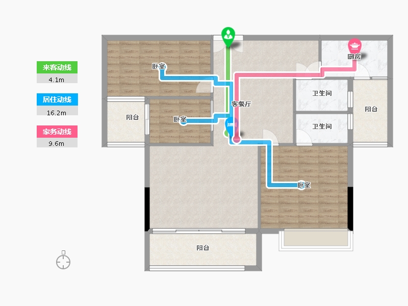 湖北省-黄石市-东方装饰城五期-114.36-户型库-动静线