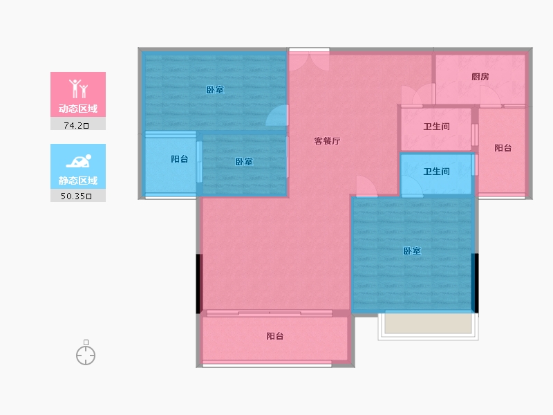 湖北省-黄石市-东方装饰城五期-114.36-户型库-动静分区