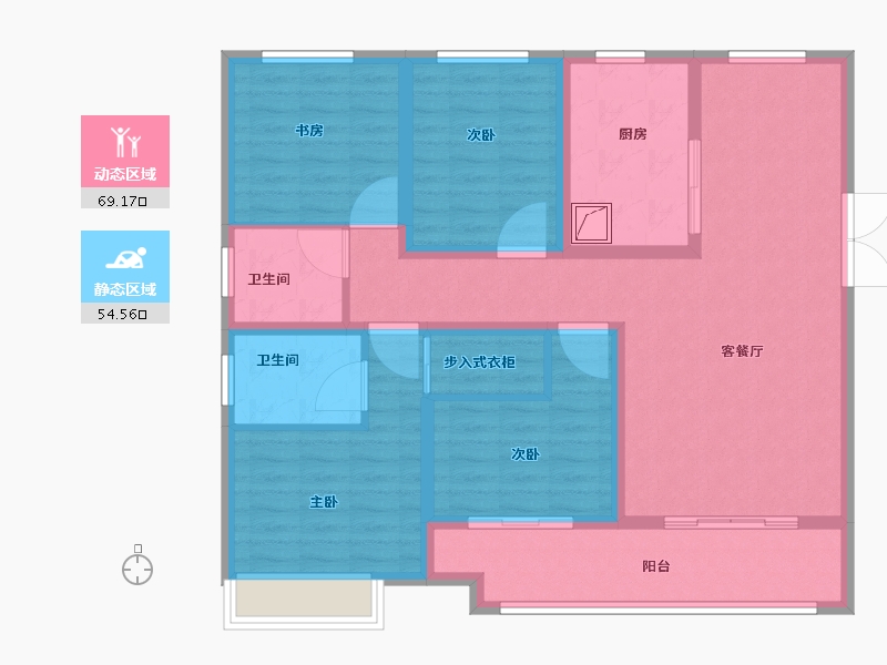 安徽省-宿州市-泗县东方名城-110.01-户型库-动静分区