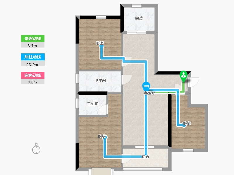 甘肃省-天水市-明昊瑞府-89.61-户型库-动静线