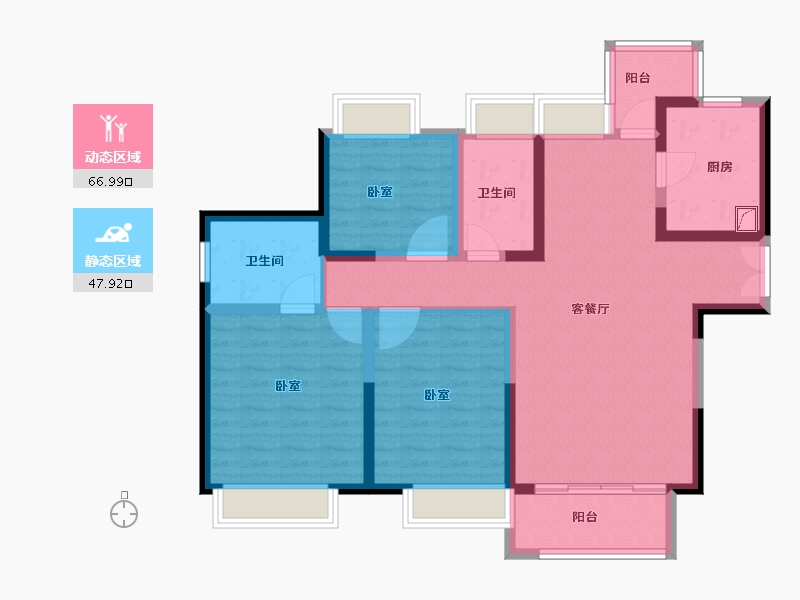 江苏省-无锡市-红星国际广场-102.00-户型库-动静分区