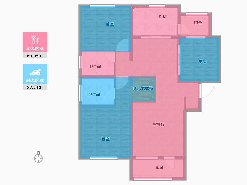 江苏省-苏州市-朗诗东吴绿郡-113.87-户型库-动静分区