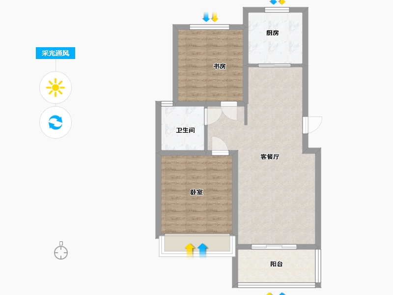 浙江省-嘉兴市-锦绣江南-70.01-户型库-采光通风