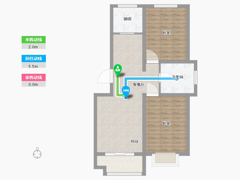 内蒙古自治区-呼和浩特市-西城阳光-74.03-户型库-动静线