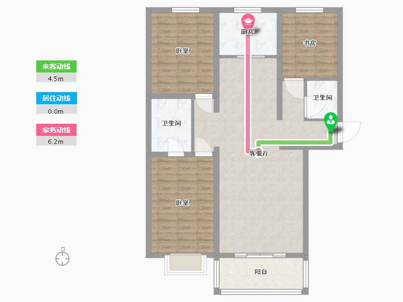 内蒙古自治区-呼和浩特市-西城阳光-99.58-户型库-动静线