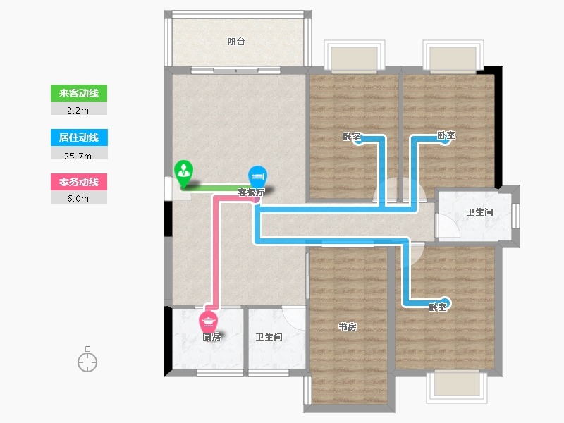 福建省-泉州市-圣弗兰广场-104.00-户型库-动静线