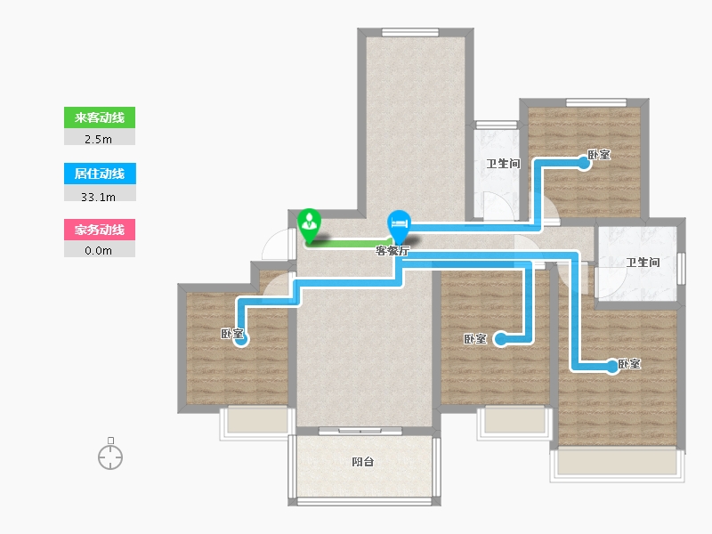 江苏省-盐城市-宝达香格里拉-118.00-户型库-动静线