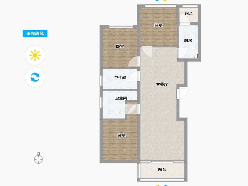 河北省-邯郸市-安居鹅城首府-99.00-户型库-采光通风