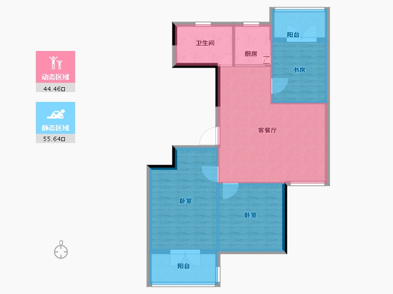 浙江省-宁波市-汇智佳园-91.00-户型库-动静分区