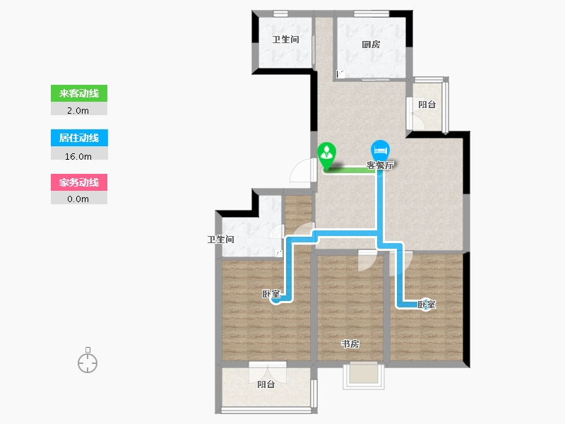 浙江省-宁波市-汇智佳园-95.00-户型库-动静线