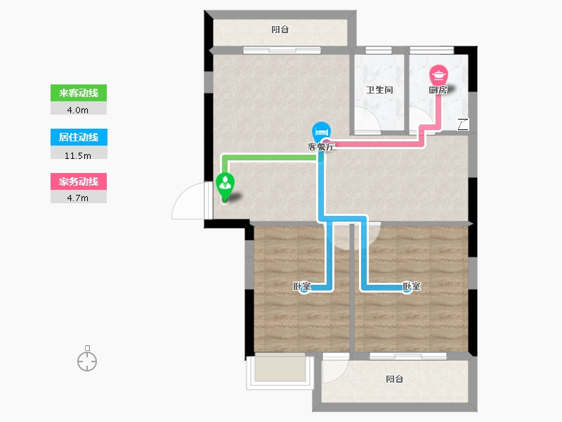 安徽省-合肥市-多伦多国际花园-68.00-户型库-动静线