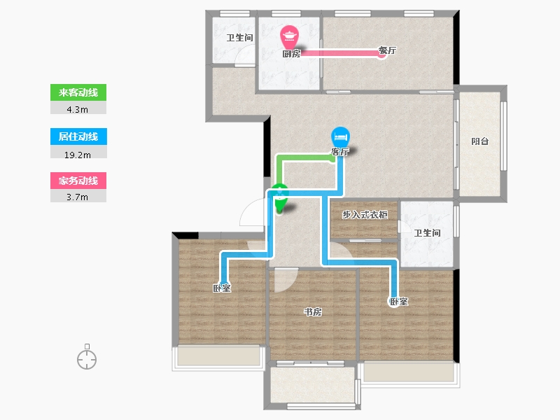 浙江省-宁波市-锦绣江南-135.99-户型库-动静线