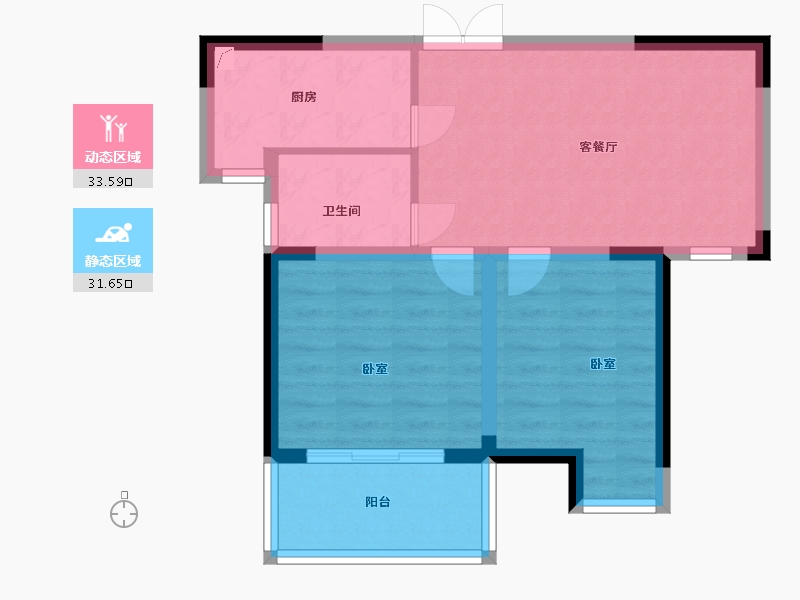 江苏省-扬州市-九龙湾润园-58.00-户型库-动静分区