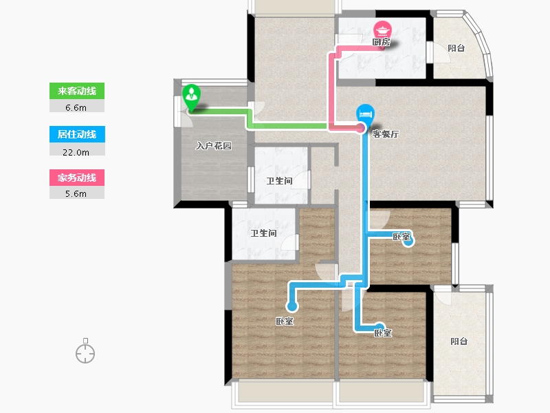 江苏省-南京市-星雨华府-109.41-户型库-动静线