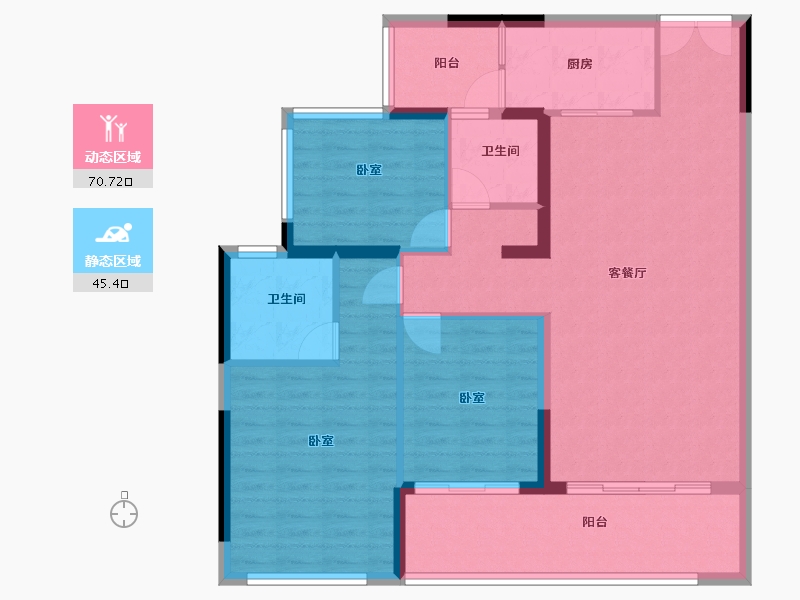 四川省-宜宾市-中铁·卓越城-104.86-户型库-动静分区