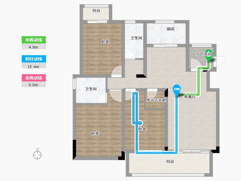 江苏省-苏州市-中节能生态岛-111.00-户型库-动静线